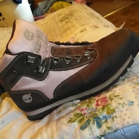 Timberland Shoes - Pink and brown timberland female hiking boots